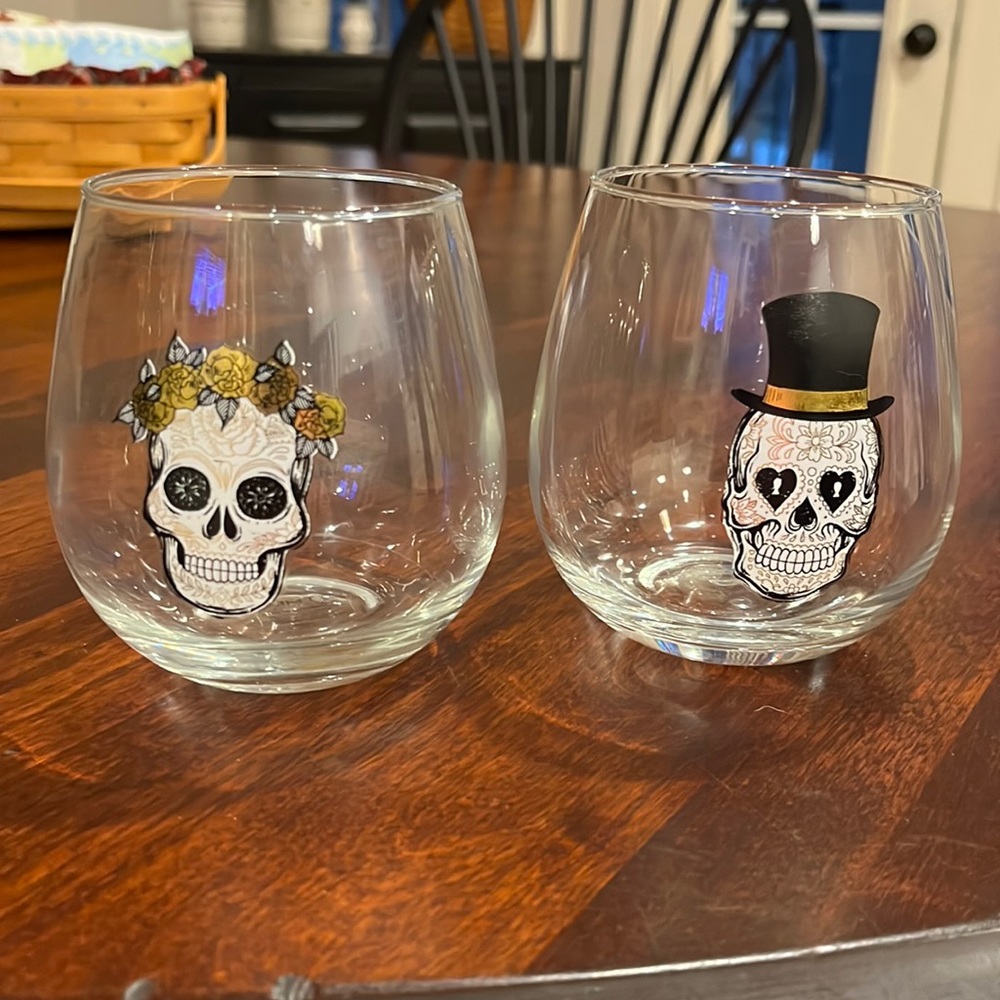 Two wine glasses